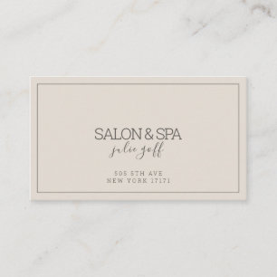 Cartão De Visita Salão & Spa Profissional Moderno
