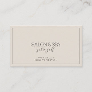 Cartão De Visita Salão & Spa Profissional Moderno