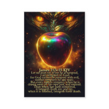 Salários - James 1:13-15 e Romanos 6:23 KJV Card B