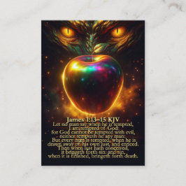 Cartão De Visita Salários - James 1:13-15 e Romanos 6:23 KJV Card B