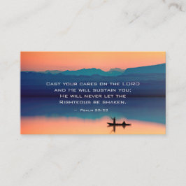 Cartão De Visita Salm 55:22 Caste as tuas preocupações com o LORD