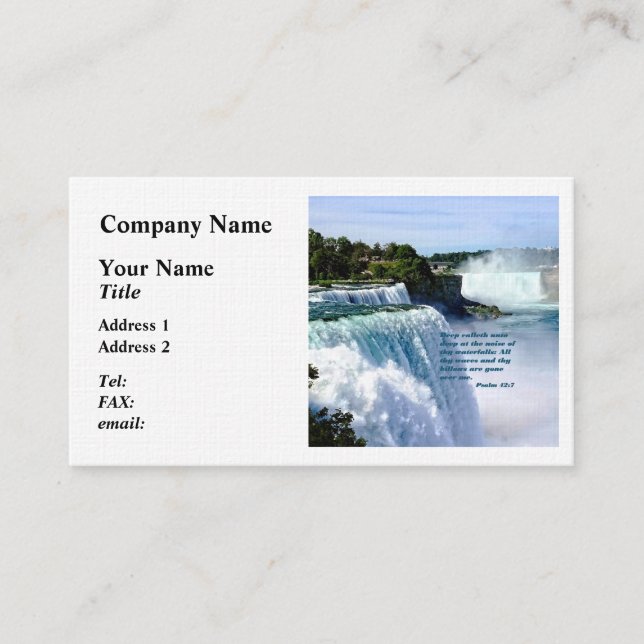 Cartão De Visita Salmo 42:7 (Frente)