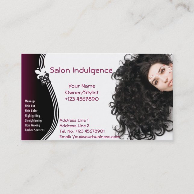 cartão de visita Salon (Frente)