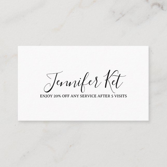 Cartão De Visita Salon spa business discount offer website visits a (Frente)