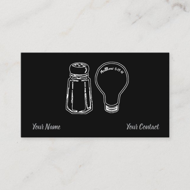 Cartão De Visita Salt & Light (Frente)