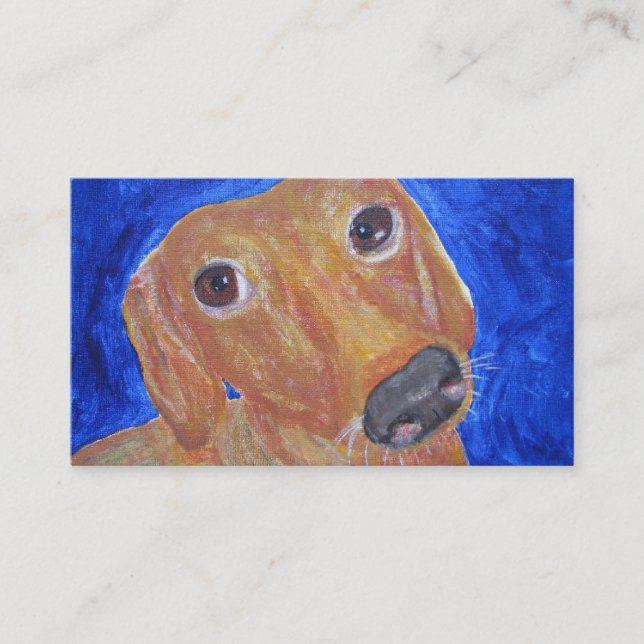 Cartão de visita, salvamento do Dachshund (Frente)