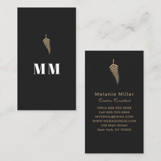 Cartão De Visita Samambaia Botânica Chic Nome Personalizado Elegant