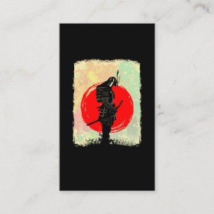 Cartão De Visita Samurai japonês luta contra as artes marciais da 