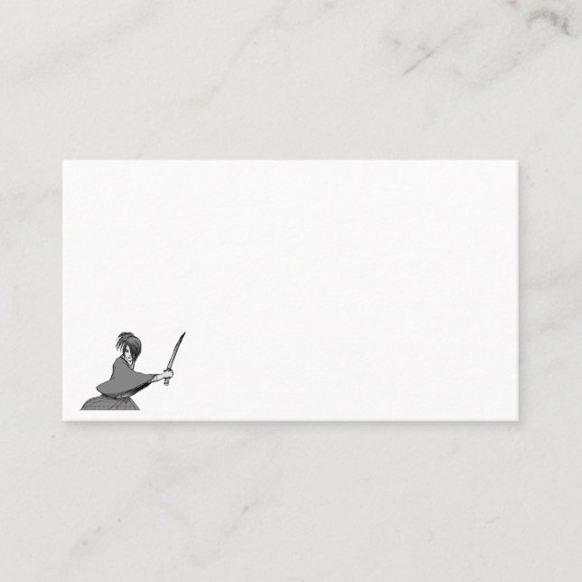 Cartão De Visita samurai manga boy bushido japan (Frente)