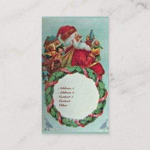 CARTÃO DE VISITA SANTA CLAUS VINTAGE CROWN ENGRAÇADO E HUMOROSO