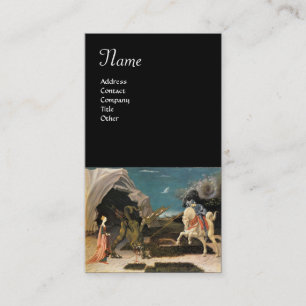 Cartão De Visita SANTO GEORGE E DRAGÃO, castanho, azul preto