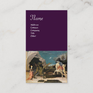 Cartão De Visita SANTO GEORGE E DRAGON, castanho, vermelho azul, ro