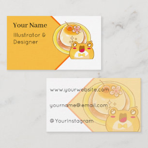 Cartão De Visita Sapo Kawaii e Purin Japonês