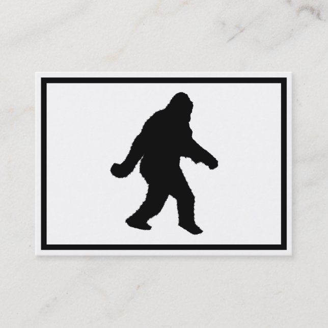 Cartão De Visita Sasquatch Squatchin' Silhouette (Frente)