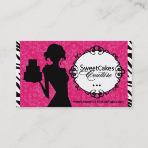 Cartão de visita Sassy do cupcake da listra da