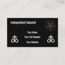 Cartão De Visita Satanista Independente