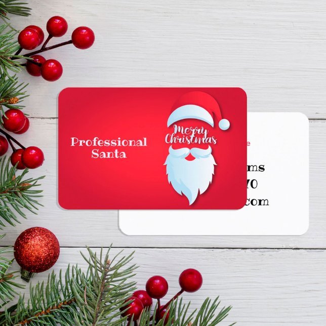 Cartão De Visita Saudações de papais noeis (Christmas Santa Visiting Cards)