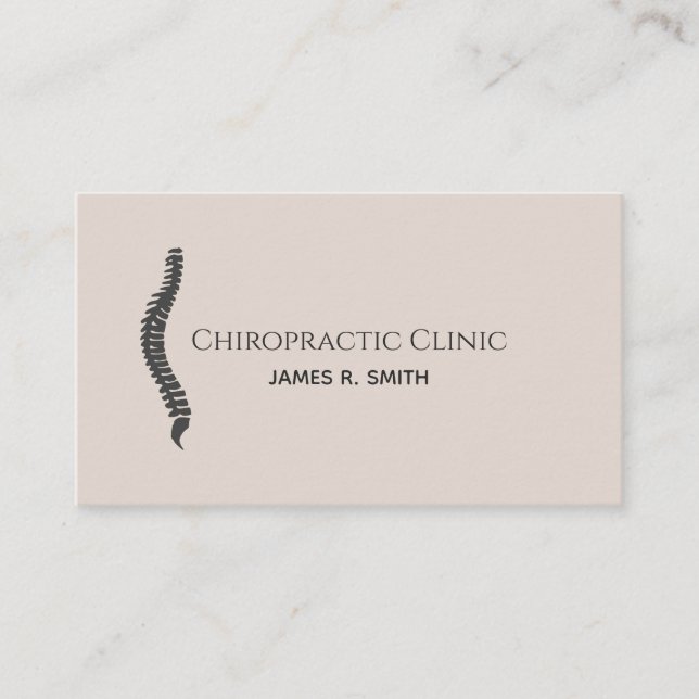 Cartão De Visita Saúde Clínica do Chiropractor Moderno (Frente)