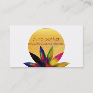 Cartão De Visita Saúde cura da ioga do logotipo da flor de Lotus d