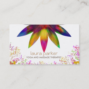 Cartão De Visita Saúde cura da ioga do logotipo da flor de Lotus d
