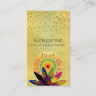 Cartão De Visita Saúde cura da ioga do logotipo da flor de Lotus d