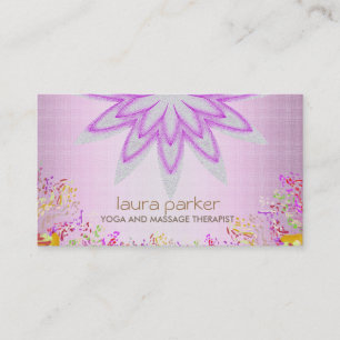 Cartão De Visita Saúde da cicatrização do logotipo da Flor do Lotus