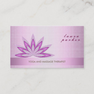 Cartão De Visita Saúde da cicatrização do logotipo da Flor do Lotus