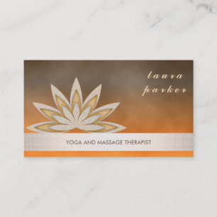 Cartão De Visita Saúde da cicatrização do logotipo da Flor do Lotus