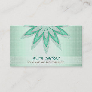 Cartão De Visita Saúde da cicatrização do logotipo da Flor do Lotus