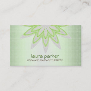 Cartão De Visita Saúde da cicatrização do logotipo da Flor do Lotus