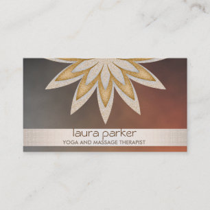 Cartão De Visita Saúde da cicatrização do logotipo da Flor do Lotus
