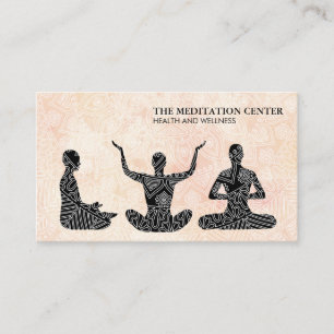 Cartão De Visita Saúde da meditação & teste padrão tribal II do