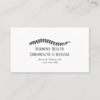 Cartão De Visita Saúde e Bem-Estar Clínica Chiroprática
