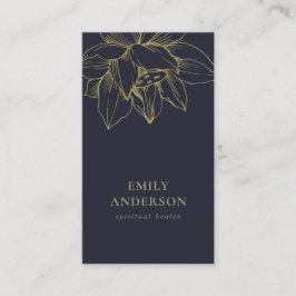 CARTÃO DE VISITA SAÚDE ESPIRITUAL REIKI SIMPLES DE LOTUS DOURADO MA