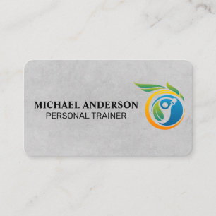 Cartão De Visita Saúde Fitness Logotipo de Treino Academia