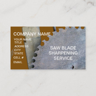 Cartão De Visita Sawmill Blade Sharpening  Business Card
