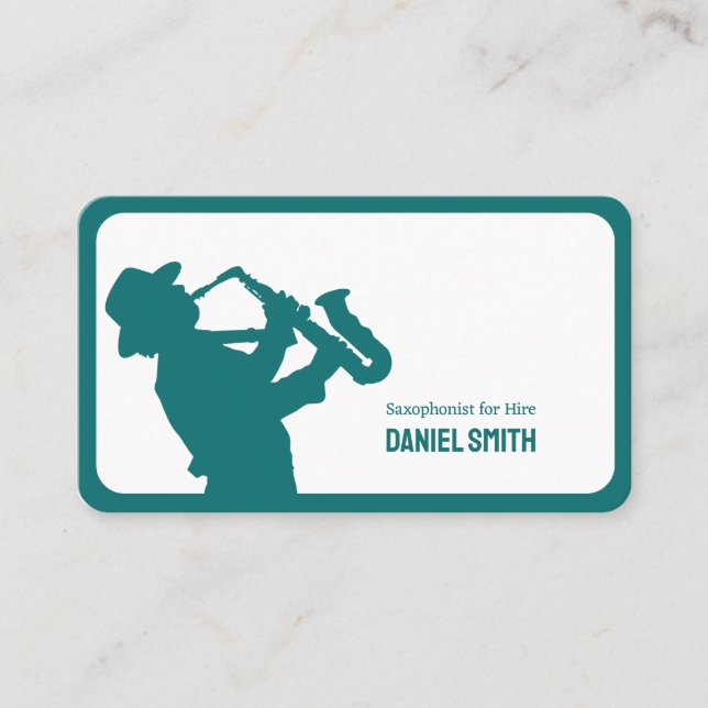Cartão De Visita Saxofonista Para Aluguer (Frente)