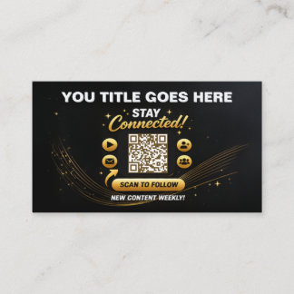 Cartão De Visita Scan to Connect QR Code Design Template
