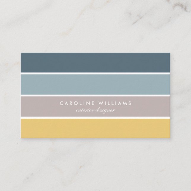 Cartão De Visita Scandinavian minimalist elegant modern lines card (Frente)