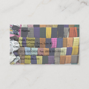 Cartão De Visita Scarves coloridos na exposição