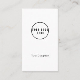 Cartão De Visita Schlichte Weiß-Schwarz Logo Business- Visitenkarte