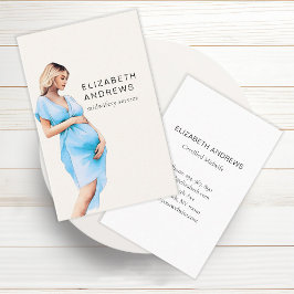 Cartão De Visita Schwangere, aquarela schlicht-moderne
