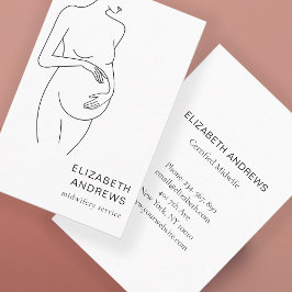 Cartão De Visita Schwangere, schlicht-moderne Visitenkarte