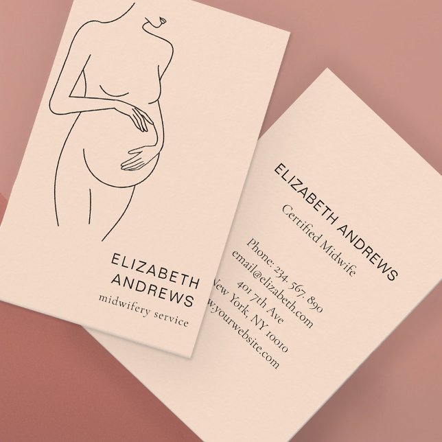 Cartão De Visita Schwangere, schlicht-moderne Visitenkarte Business (Criador carregado)