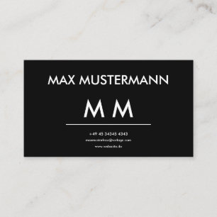 Cartão De Visita Schwarz Weiß Visitenkarte Selbst Gestalten Templa
