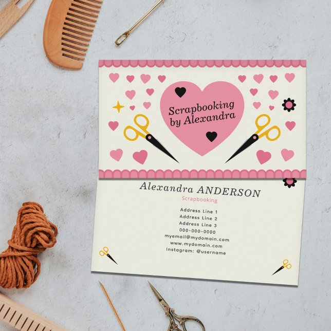 Cartão De Visita Scrapbooking (Scrapbooking Business Card)