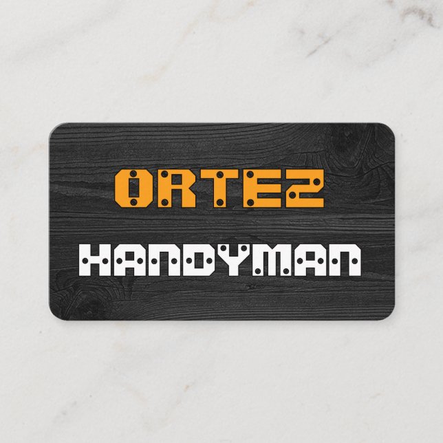 Cartão De Visita Screwed In Panel Your Name (Frente)