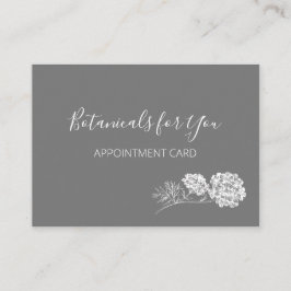 Cartão De Visita Script Botânico Moderno e Flores Desenhadas