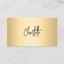 Cartão De Visita script de assinatura de código QR preto Dourado