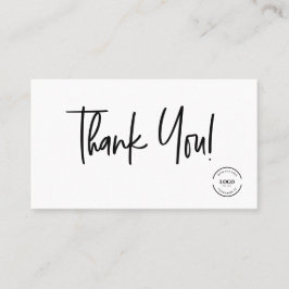 Cartão De Visita Script Obrigado pelo desconto do código QR da enco